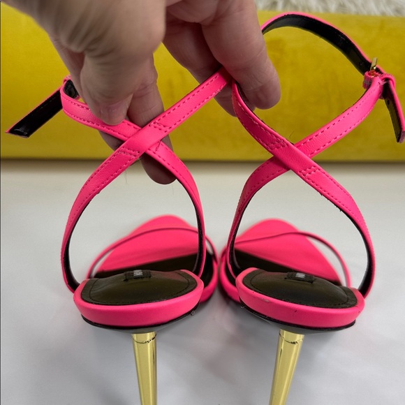 Nine West • Women's Reina Heeled Sandal • Neon Pink • Size 9.5 • - Picture 10 of 17